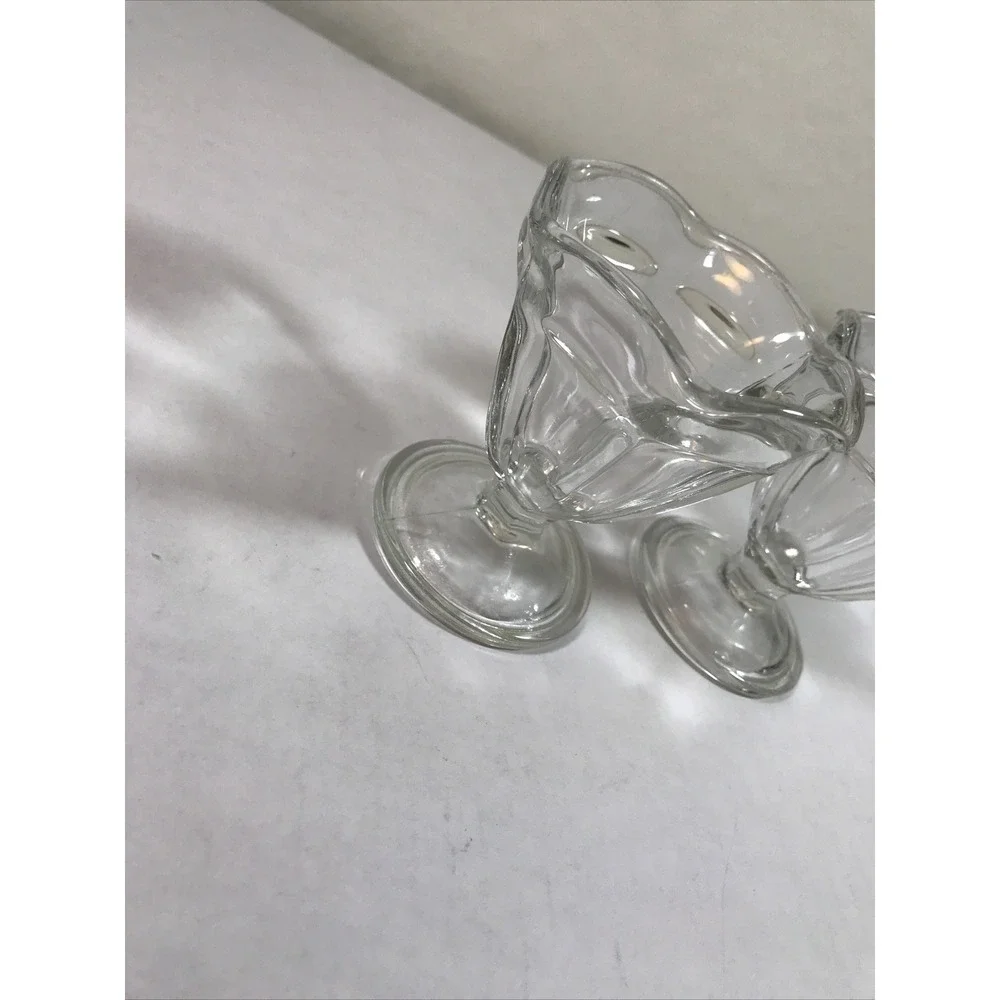 anchor hocking Clear Glass Ice Cream Cups Berry‎ Bowls